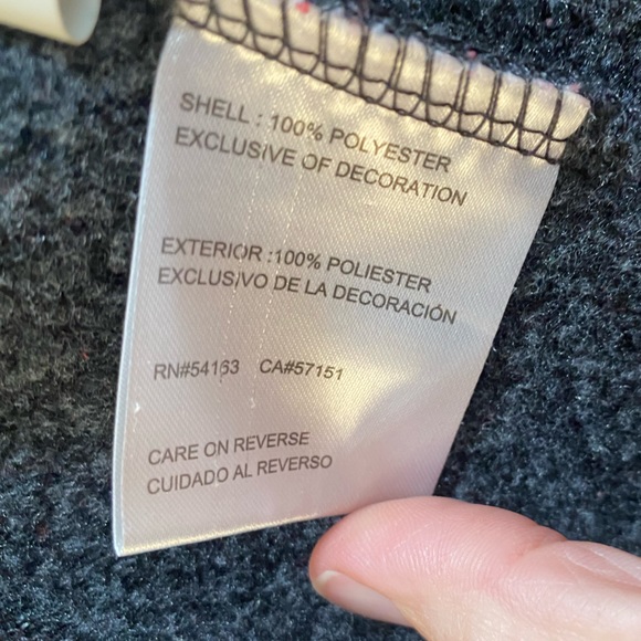 Women’s NFL Baltimore Ravens Zip Up Coat size XL Dark Gray & Purple - Picture 7 of 9